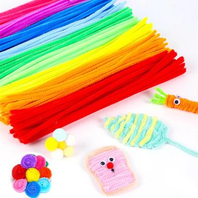 100-1000 KUSŮ Barevná chenille tyčinka Kroucená tyč Kořen vlny Nadýchaná tyčinka Železný drát DIY Ruční práce Kroucené dekorace Čističe dýmek