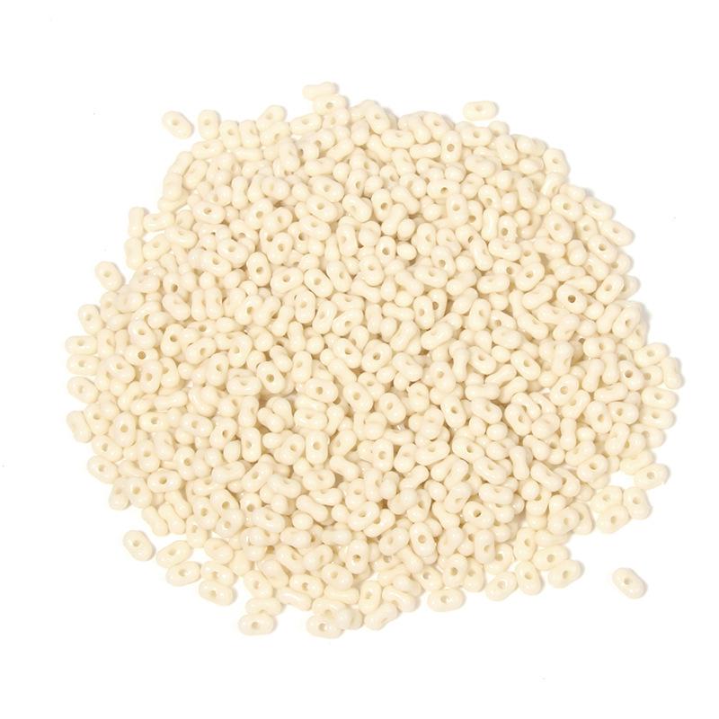 Solid Color 4x6mm Acrylic Rice Peanut Spacer Beads for DIY Bracelets and Hair Accessories