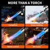 Cooking Torch Adjustable Outdoor Propane Torch, Handheld Flame Thrower Campfire Charcoal Starter, Safety Lock for BBQ, Grill, Searing Steak, Sous Vide