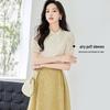 VICTORIA&VERA Women's New Chinese Style Stand Collar Short Sleeve Shirt