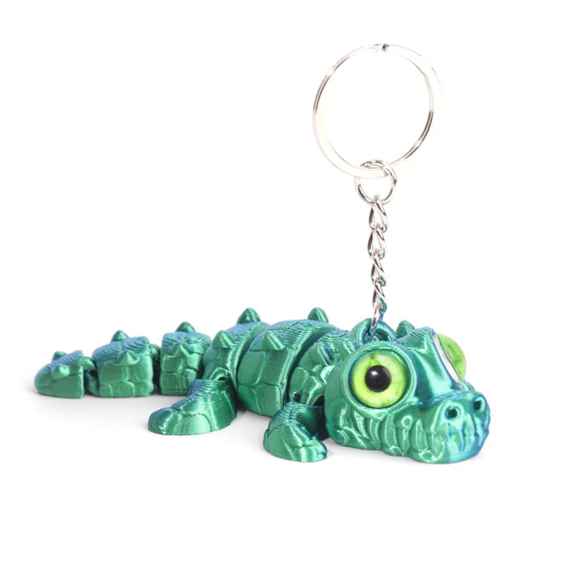 3D-gedruckter Krokodil-Schlüsselanhänger Niedlich Für Damen Herren Taschendekoration Rucksackanhänger Partygeschenk Auto-Schlüsselanhänger Zubehör
