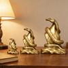 Ingots Snake Statue Animal Sculpture Collectible Decorative Feng Shui Decor for Farmhouse Party Cabinet Centerpiece Shelf