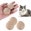 5 Stück Haustier Katzen Geräuschball Interaktiv Natürlicher Handgefertigter Sisal Katzenkratzball Macht Geräusche Katzenspielzeug Zuhause Kätzchen Ballspielzeug