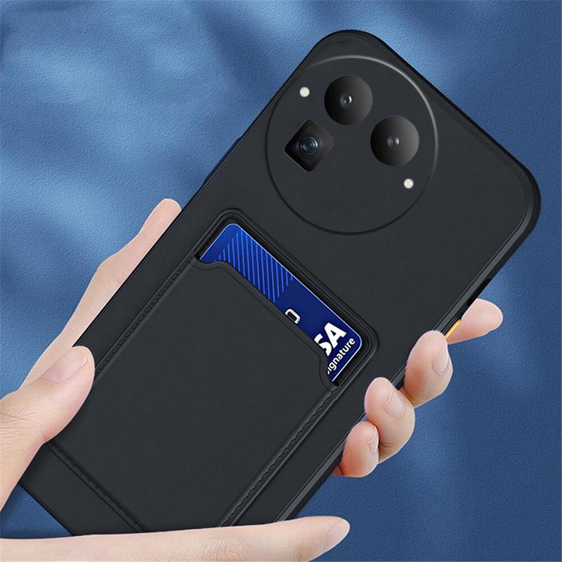 For Realme GT8 case Card Slot Card Silica Gel Soft Holder Wallet Case For Realme GT8 Pro Phone casing