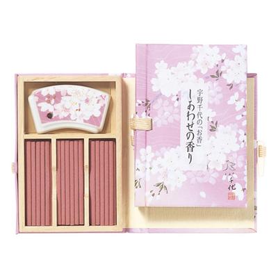 Chiyo No Incense 36 with Incense Made In Japan by Nippon Cherry Blossom Scent Uno's "Shiawase Kaori" Sticks, Sticks, Stand, Kodo,