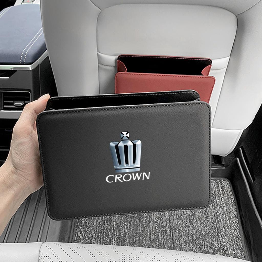 Can Compatible with Crown Door Storage Seat Back Storage Seat Back Pocket Hanging Organizer Multifunctional Foldable Storage Box Seat Pocket Car Trash