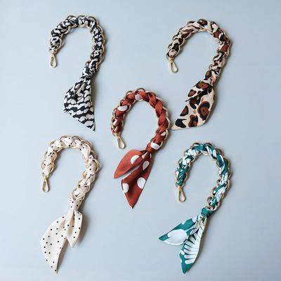 Nuova moda primavera estate borsa da donna accessoria parte catene staccabile ricambio leopardo punto sciarpa in cotone cinturino catena da donna