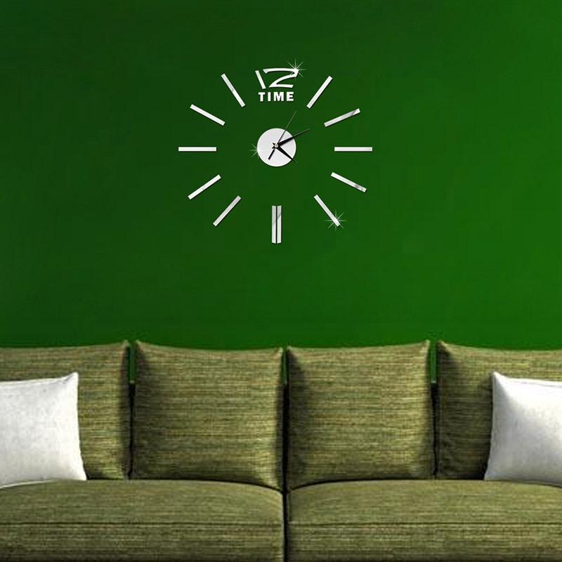 Stunning 3d Mirror Luxury Modern Diy Large Wall Clock Sticker For Home Office Decor