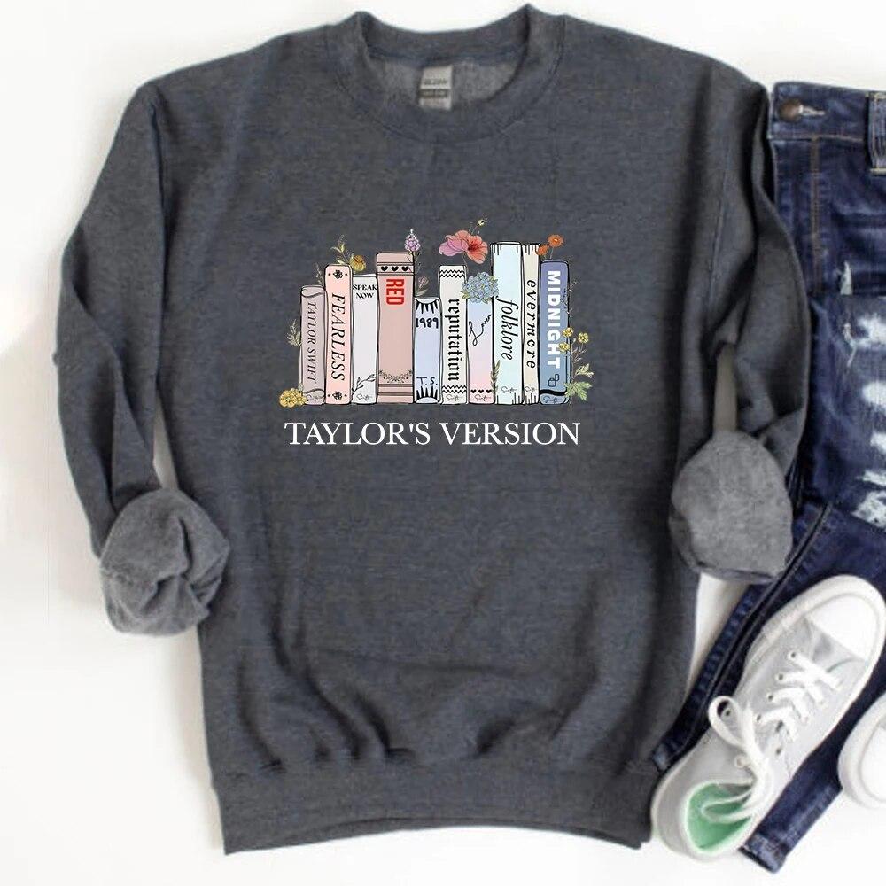 Retro Taylor's Version Sweatshirt Eras Tour 2023 Hoodie Music Album Midnights Folklore Jumper Taylor Fans Crewneck Sweatshirts Unisex Hoodie
