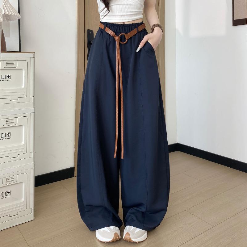 Navy Blue Balloon Pants Women's New Summer Great-looking Pants Spring and Autumn Small Loose Casual Sweatpants