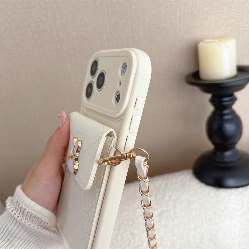 Custodia per Telefono in Pelle PU con Cinturino a Laccio, Disegni Animati, per IPhone Air 17 16E 16 15 14 13 12 11 Pro Max, Portafoglio, Tasca per Carte, Laccio, Cover Morbida
