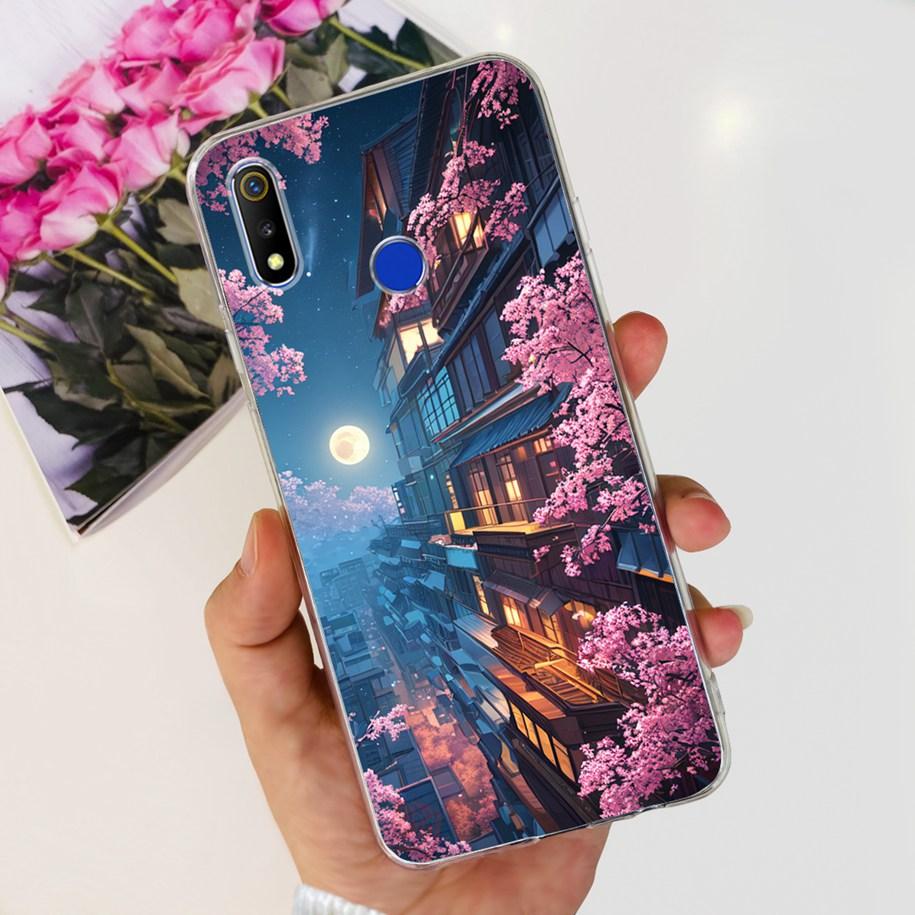 For Realme 3 Pro Case Soft Silicone Marble Butterfly Cover For OPPO Realme 3 Pro RMX1851 Coque Realme3 3i RMX1825 RMX1821 Fundas