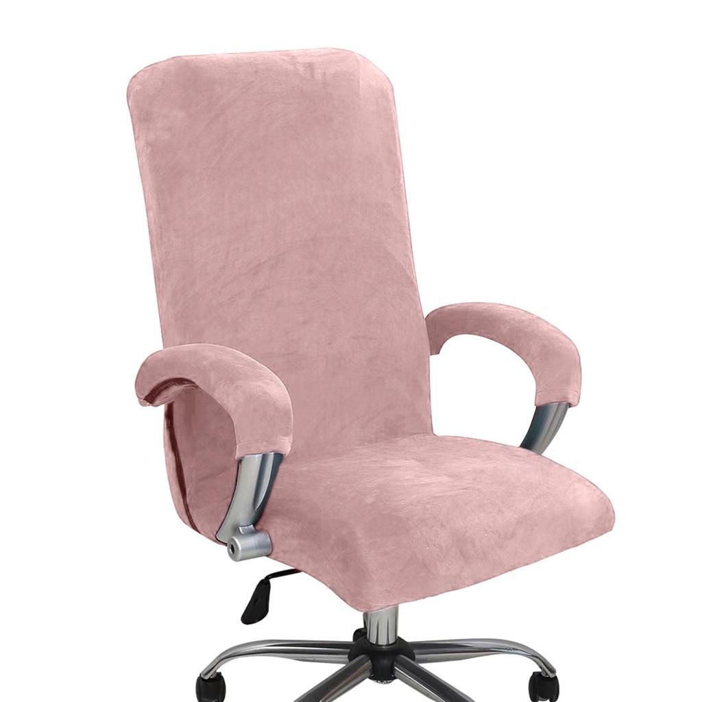 Durable Silver Fox Plush Elastic Chair Covers Dust Resistant Polyester Fabric For Home Office Seats