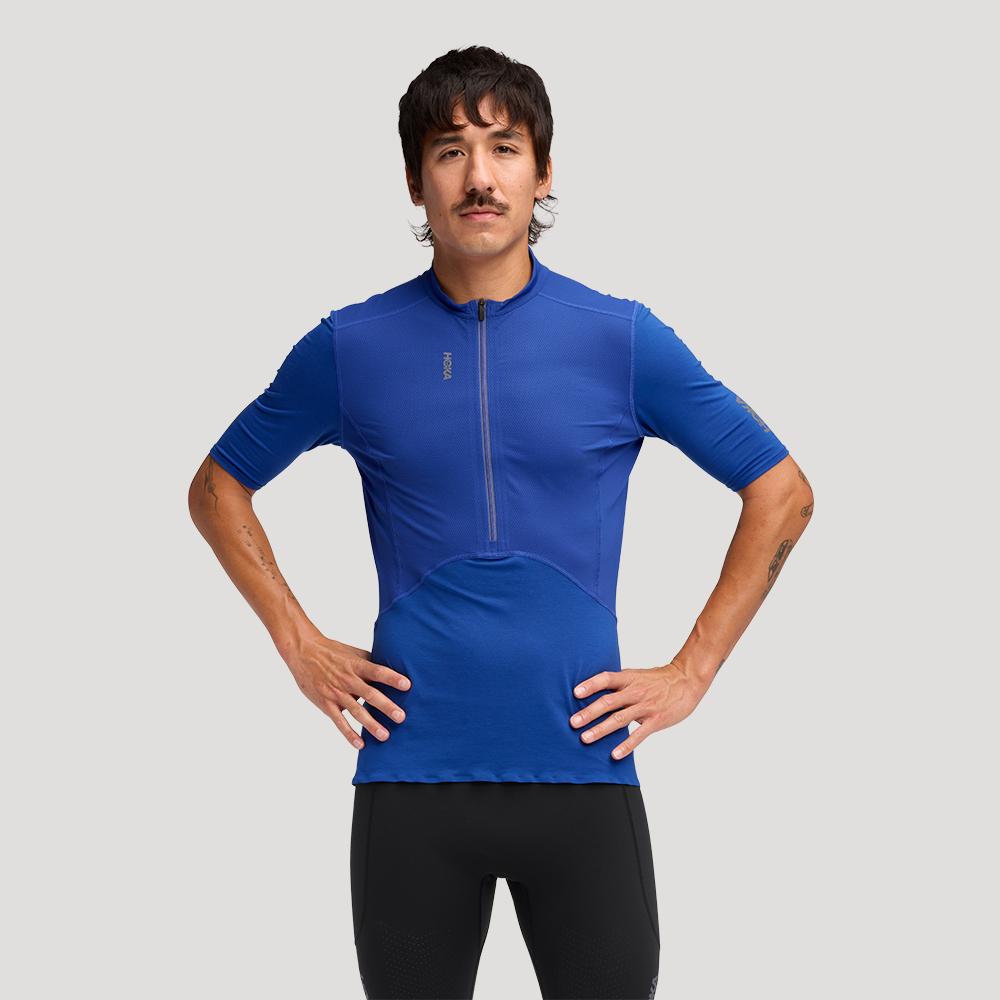 [hoka] Hoka Men s Sky Breeze Short Sleeve Zip 1170232-ULT S