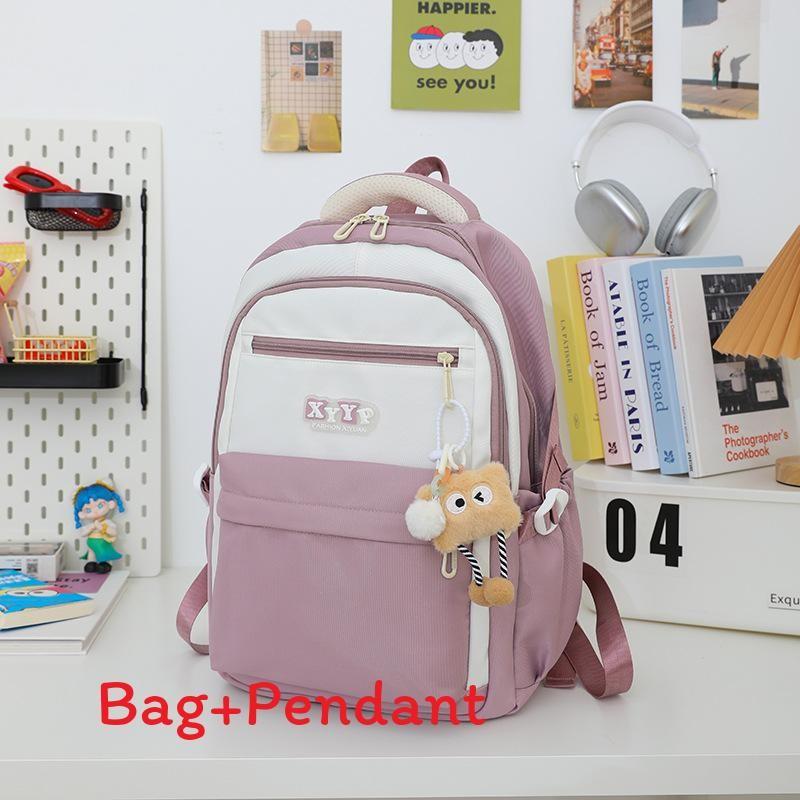 Oxford Cloth Student Backpack With Large Capacity And Arched Shoulder Straps For School Use