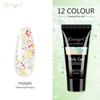 Solid Nail Extension Gel 12 Colors Glitter UV LED Fast Cure No Cling Film 30ml Slip Gel
