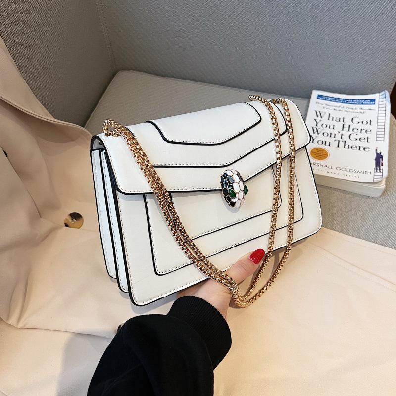 

Новая прочная сумка через плечо с толстой цепочкой, двумя отделениями и откидным дизайном — модная сумка через плечо для женщин.