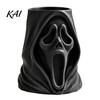 Trick or Treat Bucket Halloween Ghost Face Candy Bucket, 3D Printed Snack Holder, Scary Party Decorations Spooky Screaming Desktop Organizer