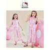 Hellokitty Girls' Summer Outfit 2025 New Pink Children's Summer Clothes Lace Girls' Two-Piece Set Trendy