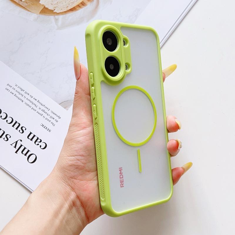 For Magsafe Magnetic Case For Poco X8Pro X8 Pro Max Armor Translucent Wireless Charging Shockproof Cover For Redmi Turbo 5 Max