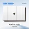 Type 118 3-Pin Plug British Standard PC USB Wall Socket with Touch Panel Durable Power Switch Socket
