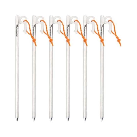 [Newly developed] AVOFOREST pegs, made of titanium, titanium pegs, laser integrated welding, reflective material included, fixed rope included,