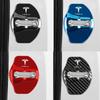 Car Sticker 2025 Hot 4 PCS/Set Fashion Stainless Steel Car Covers Door Lock Protecting Cover For Tesla model 3 model X Y Auto Ac