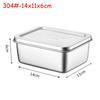 201/304 Stainless Steel Storage Tray With Lids Rectangle Food Container Sausage Noodles Fruit Plates Home Kitchen Organizers