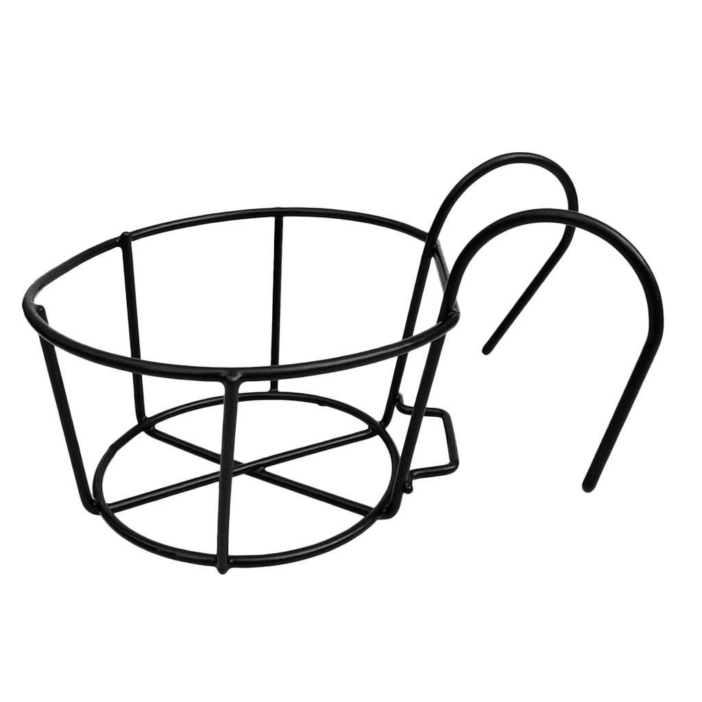 2 Plants Flowerpot Hanging Basket Holder Iron Vase Bracket