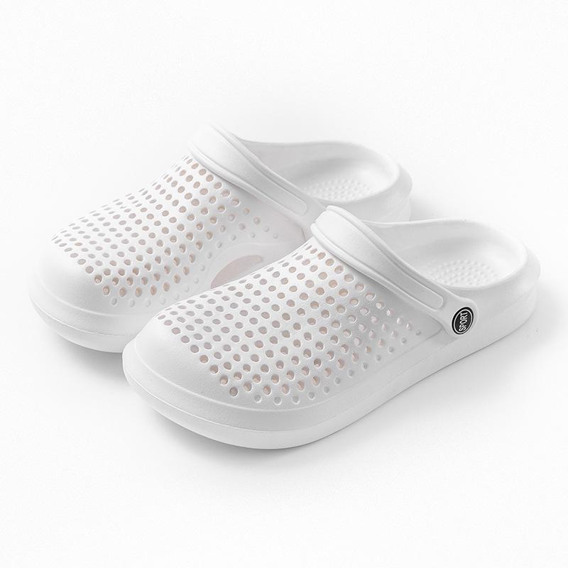 

Женские дышащие садовые шлепанцы с закрытым носком – Новая мода для лета 2025 38-39 белый