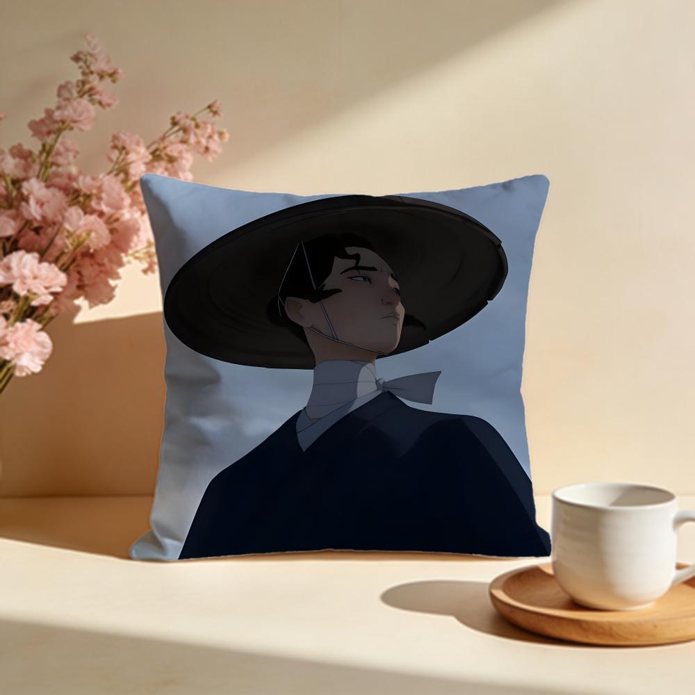 Hot BBlue Eye Samuraiful Cushion Cover Stylish Washable Pillow Cover Ideal for Couch Bedroom Car Decoration