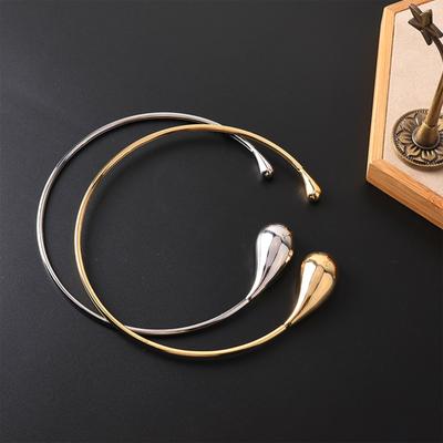 Minimalist And Cold Feng Shui Drop Shaped Open Collar, Fashionable, Personalized, Light Luxury, High End, Women's Neck Chain