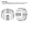 PATIKIL 12pcs M8 Stainless Steel Spacers Metal Spacers Stainless Steel 8mm ID 10mm OD