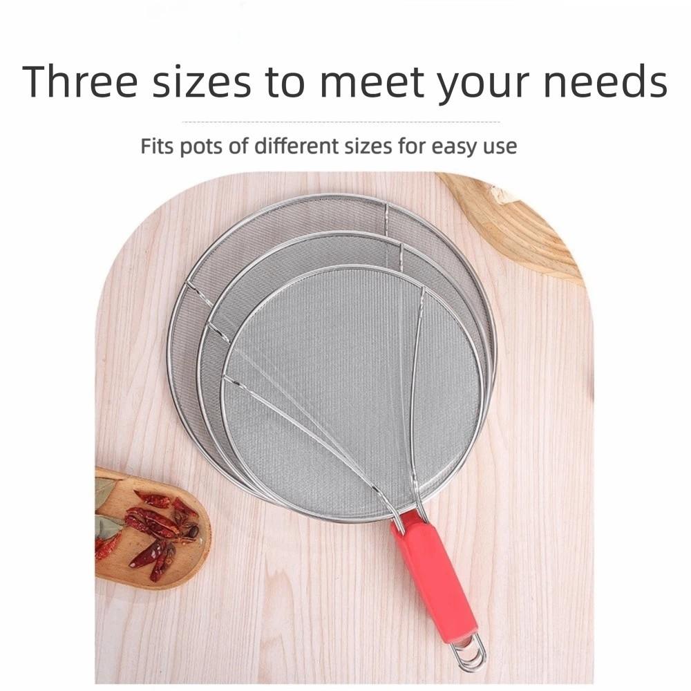 Stainless Steel Grease Splatter Screen Fine Mesh Grease Guard Oil Splash Guard  Kitchen Pots