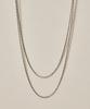 Novice Tokyo Overlap Chain Necklace 2 Set [Stainless] / Silver
