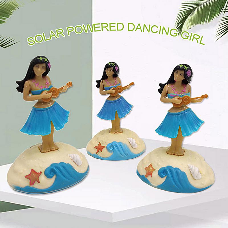 Solar Toy Solar Powered Dancing Hula Girl Swinging Bobble Toy Gift For Car Decoration Novelty Solar Dancing Toys For Children