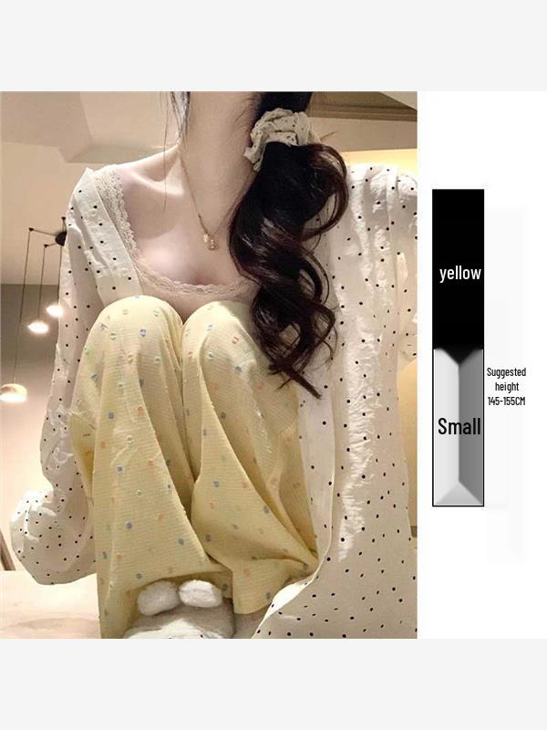 Dopamine Polka Dot Wide-Leg Pants - Women's Spring/Autumn 2025: New High-Waisted, Slimming, Draped, Casual Yamamoto Style