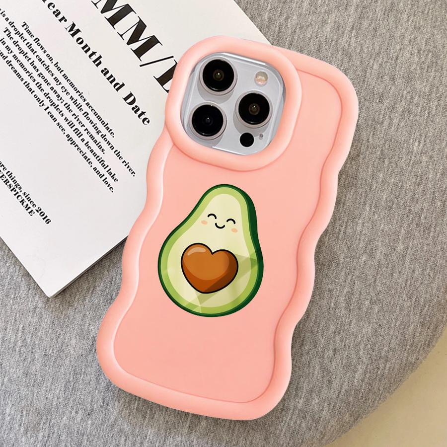 Green Avocado Soft Phone Cover Case for iPhone 14 12 15 Plus 8 17 Air 16 Pro Max 11 XR 13