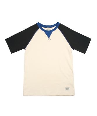 ARRANGE Colorblock Short Sleeve Raglan T (Navy)