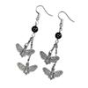 Death Moth Goth Earrings Dark Academia Jewelry Lightweight Zinc Alloy Studs Alternative Fashion Accessories