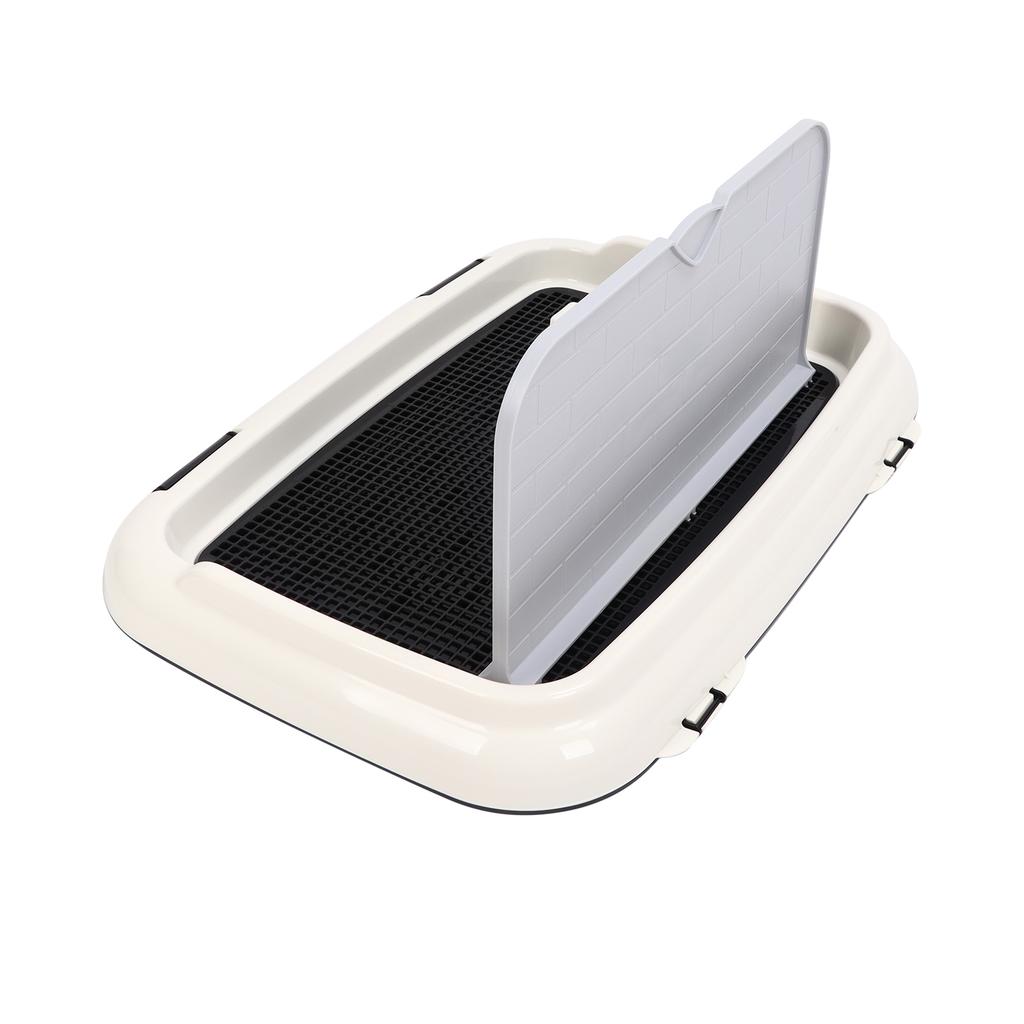 Dog Potty Tray Indoor Puppy Pee Pad Holder Pet Potty with Wall Cover for Small and Medium Size DogsBlack