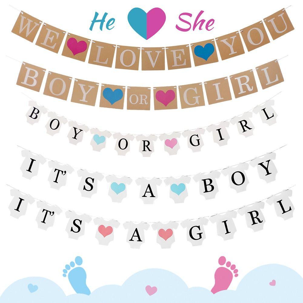 

Festive WE LOVE YOU Bunting Bunting Hanging 1st Birthday Decorations Boy Girl 2