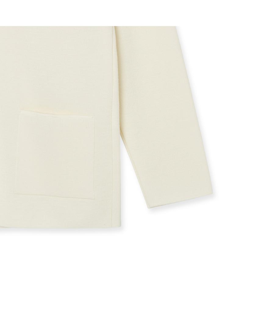 IOLO Merino Wool Milano Knit Blazer_Ivory