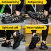 Rotary Buckle Men Safety Shoes Work Boots Safety Steel Toe Shoes Men Anti-Smash Anti-Puncture Work Sneakers Indestructible Shoes