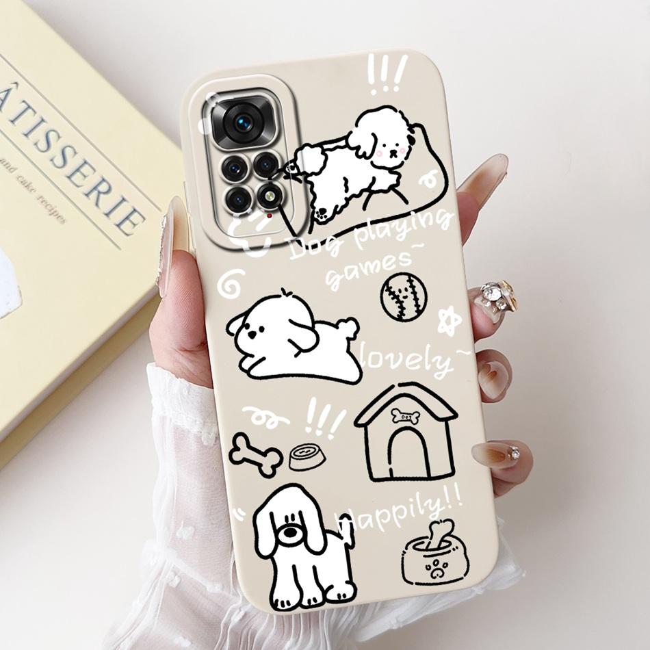 For Xiaomi Redmi Note 11 11s 4G Case Redmi Note 11 Pro 4G Global Cute Panda Rabbit Cartoon Soft Silicone Lens Protective Bumper