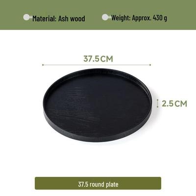 ZISIZ Holzrundes Serviertablett