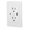 8pcs USB Outlets 15 Amp Wall Outlets Receptacles with USB Type C Ports Plug Outlets White Concealed 118 Type