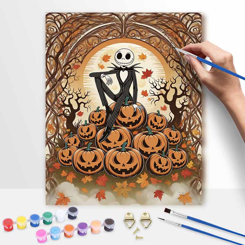 Disney Jack Skellington oil painting art handmade painting kit handmade dsi home decoration birthday gift 20x30cm