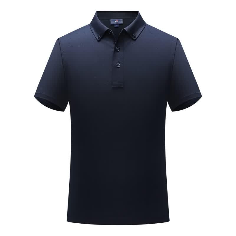 Unisex Solid Color Short Sleeve Polo Shirt
