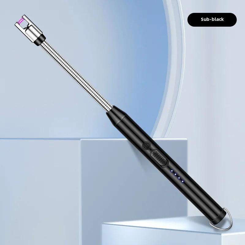 Brichetă electrică USB cu aprindere cu impulsuri, rezistentă la vânt, cu furtun din oțel fără sudură la 360°, pentru exterior, grătar, bucătărie, aprinzător, tip C, instrument